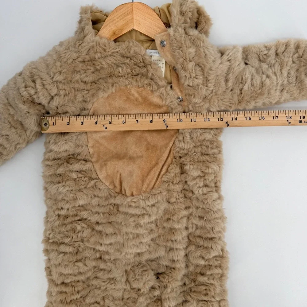 Pottery Barn Kids Puppy Costume 12-24 Months Tan Faux Fur Halloween One Piece - Picture 5 of 8